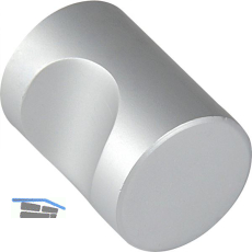 Knopf Alasco � 18 mm, Tiefe 25 mm, Aluminium natur eloxiert