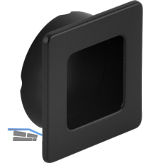 Muschelgriff Annea Breite 39 mm, Einlass � 35 mm, ZN schwarz matt lackiert