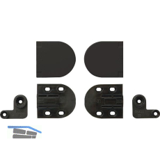 LAMP� Deckelscharnier HG-JHM16-50 klein; Aluminium/Kunststoff schwarz