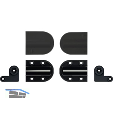 LAMP� Deckelscharnier HG-JHM20-80 gro�; Aluminium/Kunststoff schwarz