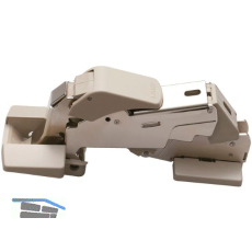 LAMP� Schwerlast Weitwinkelscharnier 160� mit D�mpfung, vernickelt