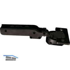 LAMP� Schwerlast M�bel Scharnier 95�, Eckanschlag, mit Feder, schwarz