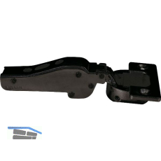 LAMP� Schwerlast M�bel Scharnier 95�, Mittelanschlag, mit Feder, schwarz