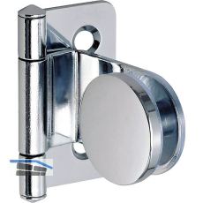 LAMP�Glast�rscharnier GH34-0, Glas 4-6mm; 32x38 mm, Stahl verchromt