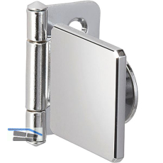 LAMP�Glast�rscharnier GH34-0CR-K, Glas 4-6 mm; 36x38 mm, Stahl verchromt eckig