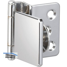 LAMP�Glast�rscharnier GH34-8CR-K, Glas 4-6 mm; 38x38 mm, Stahl verchromt eckig