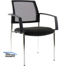 TOPSTAR Besucherstuhl BtoB 10 Netz Armlehne chrom/schwarz