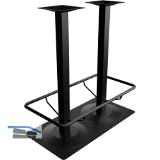 Plattenstehtischgestell mit Fu�st�tze Bayreuth 2 - schwarz beschichtet