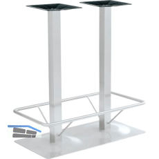 Plattenstehtischgestell mit Fu�st�tze Bayreuth 2 - silberfarbig beschichtet