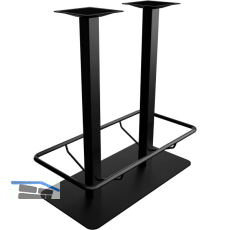 Plattenstehtischgestell mit Fu�st�tze Coburg 2 - schwarz beschichtet