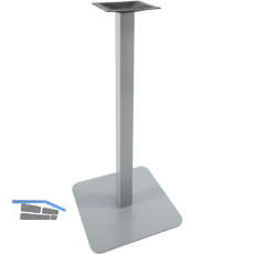 Plattenstehtischgestell Coburg - silberfarbig beschichtet