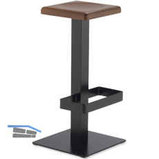 Barhockergestell Triest - schwarz beschichtet