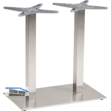 Platten-Tischgestell Salzach 2 Edelstahl satiniert