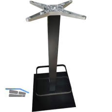 Plattenstehtischgestell mit Fu�st�tze Salzach1-Bar schwarz beschichtet