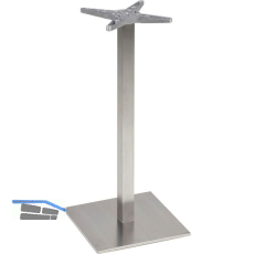 Plattenstehtischgestell Salzach-1-Bar Edelstahl satiniert