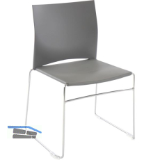 TOPSTAR Besucherstuhl W-Chair grau/verchromt