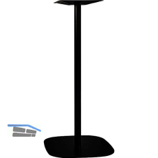 Tischgestell Slim, H�he 1070, Bodenplatte 485x485, Stahl schwarz RAL 9005