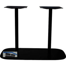 Plattentischgestell Slim, H�he 720, Bodenplatte 985x485, Stahl schwarz RAL 9005