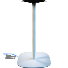 Tischgestell Slim, H�he 870, Bodenplatte 485x485, Stahl wei� RAL 9010