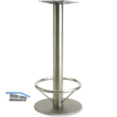 Plattenstehtischgestell Fu�st�tze Rondal 3 K - Edelstahl matt geschliffen