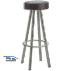 Barhockergestell Cannes - silberfarbig beschichtet