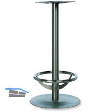 Plattenstehtischgestell Fu�st�tze Rondal 3 T - Edelstahl matt geschliffen