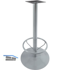 Plattenstehtischgestell Fu�st�tze Rondal 3 - silberfarbig beschichtet