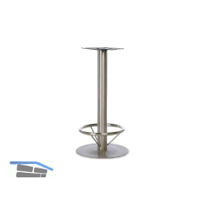 Plattenstehtischgestell Fu�st�tze Rondal 3 S - Edelstahl matt geschliffen