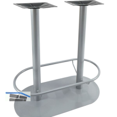 Plattenstehtischgestell Fu�st�tze Rondal F2 - silberfarbig