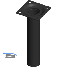 ELEMENT SYSTEM M�belfu� Rundrohr � 30 mm, L�nge 150 mm, Stahl schwarz