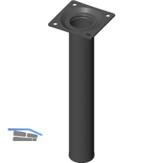 ELEMENT SYSTEM M�belfu� Rundrohr � 30 mm, L�nge 200 mm, Stahl schwarz