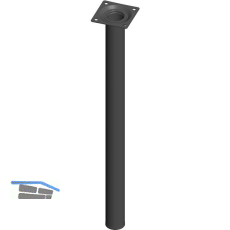 ELEMENT SYSTEM M�belfu� Rundrohr � 30 mm, L�nge 500 mm, Stahl schwarz