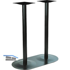 Plattenstehtischgestell Rondal 2 - schwarz beschichtet