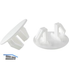 Lochblendstopfen rund DM 22 - 24 mm Kunststoff wei�