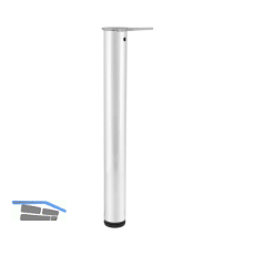 CAMAR Tischfu� rund 80 x 700 mm Stahl verchromt