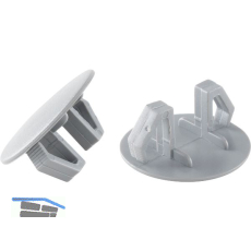 Lochblendstopfen rund DM 27 - 33 mm Kunststoff grau