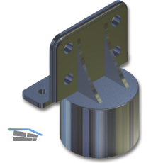 CAMAR Aufnahmeteil f�r Sockelverstellfu� HERD, Kunststoff schwarz