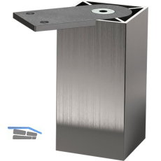 Sockelfu� Capri 50 150 mm Aluminium Edelstahl-Effekt