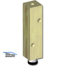 Sockel-H�henversteller 135 x 34 x 34 mm, Fichte