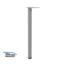 CAMAR Tischfu� rund 50 x 700 mm Stahl Edelstahl-Effekt