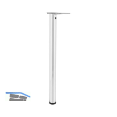 CAMAR Tischfu� rund 50 x 700 mm Stahl silberfarbig