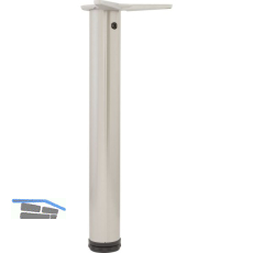 CAMAR Tischfu� rund 60 x 700 mm Stahl verchromt