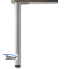 CAMAR Tischfu� Aluminia � 80 mm, L�nge 690 mm, Aluminium silber gerillt