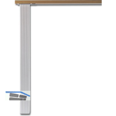 CAMAR Tischfu� Quadra 60 x 60 mm, L�nge 705 mm, Aluminium silber gerillt