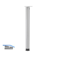 CAMAR Tischfu� Zoom rund 60 x 1100 mm Stahl Edelstahl-Effekt