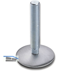 H�henverstellschraube mit 4-Kant, �60, M10 Edelstahl geb�rstet, verzinkt