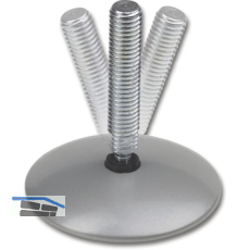 H�henverstellschraube mit Gelenk, �60, M10x60, RAL 9006/FE verzinkt