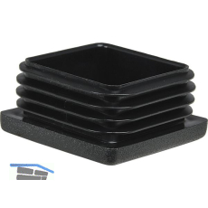 Lamellenstopfen 50 x 50 mm Wandst�rke 0,8 - 3 mm schwarz