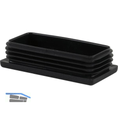 Lamellenstopfen 80 x 40 mm Wandst�rke 1 - 3 mm schwarz