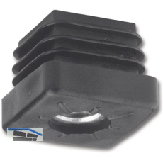 Lamellenstopfen mit Gewindeloch M10 25 x 25 mm schwarz